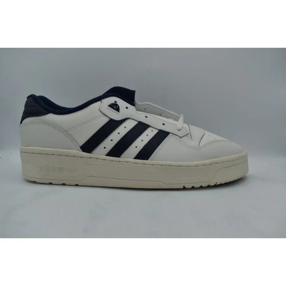 Adidas Mens Size 13 Rivalry Low‎ White Navy Casual Sneakers Shoes Y2K
